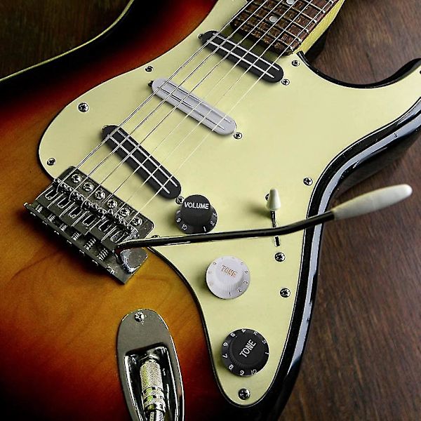 Sss 11-håls Strat Elektrisk Gitarr Laddad Pickguard Prewired