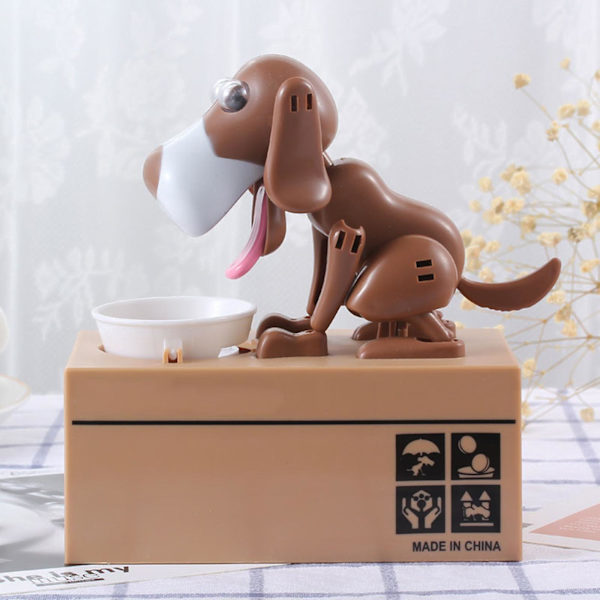 Cartoon Elektrisk Hund Rolig Sparbössa Plast Tillverkad Realistisk Dekor Leksak