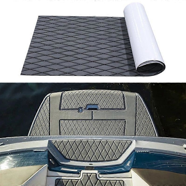 EVA Skum Imitation Teak Båtdäck Mat Däckark Yacht Golv Anti Halk Mat Självhäftande Fordonsdyna 35X190cm