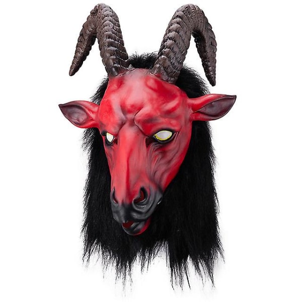 Skräck Halloween Mask Demon Antilop Latex Mask Anonym Mask Cosplay Huvudbonader Rekvisita Halloween Party Maskerad Tillbehör
