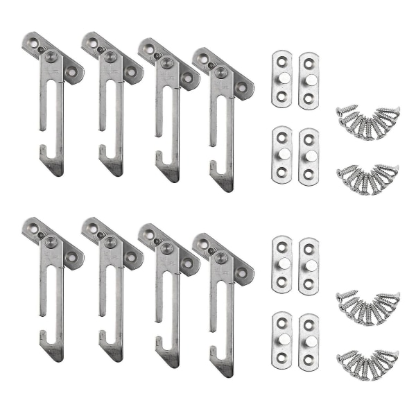 8 Pack Window Restrictor Locks Window Restrictor Hook Stainless Steel Child Lock Restrictor With Sc