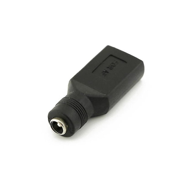 USB-hunn til 5,5 mm X 2,1 mm hunn-dc-strømomformer Laderadapterkontakt