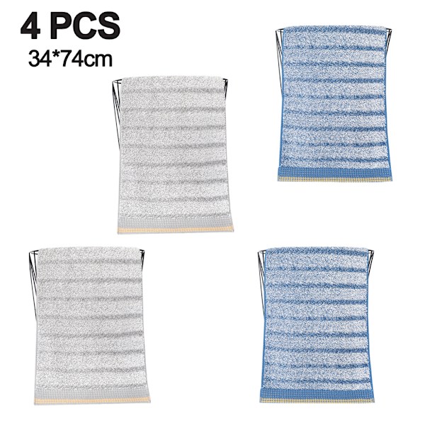 Handduksset med 4 handdukar | 100% bomull mjukt absorberande dekorativ handduk för badrum | 34*74CM