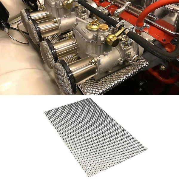 300mm x 500mm Turbo Manifold Pakokaasuput Kohokuvioitu Alumiininen Lämpösuoja Lämpöeristys Alumiinilevy