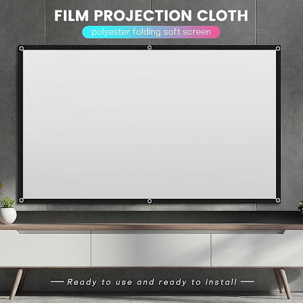Taitettava kannettava projektori kangas ulkokäyttöön Hd Anti-crease (84 tuumaa)