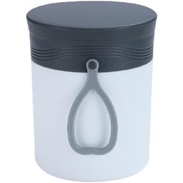 Bærbar 304 rustfritt stål vakuumisolerte kopp vannflaske med lokk lunsjboks gray cover white