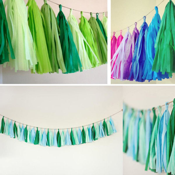 20 stk. DIY papirfest kvast bryllup baby shower