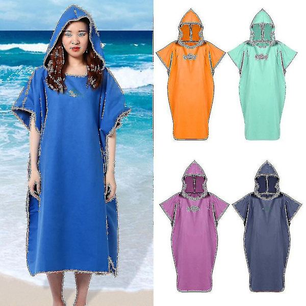 Mikrofiber Strandbytarhandduk Snabbtorkande Handduksplagg Surf Poncho Bad Simning Surfing