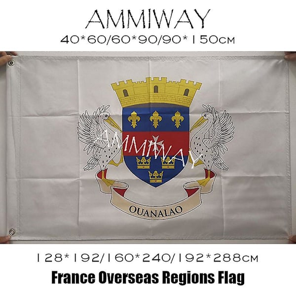Uoffisiell Fransk Karibisk Guadeloupe Royal Banner og Flagg - Tilpasset Trykt Flagg Banner Dekorasjon
