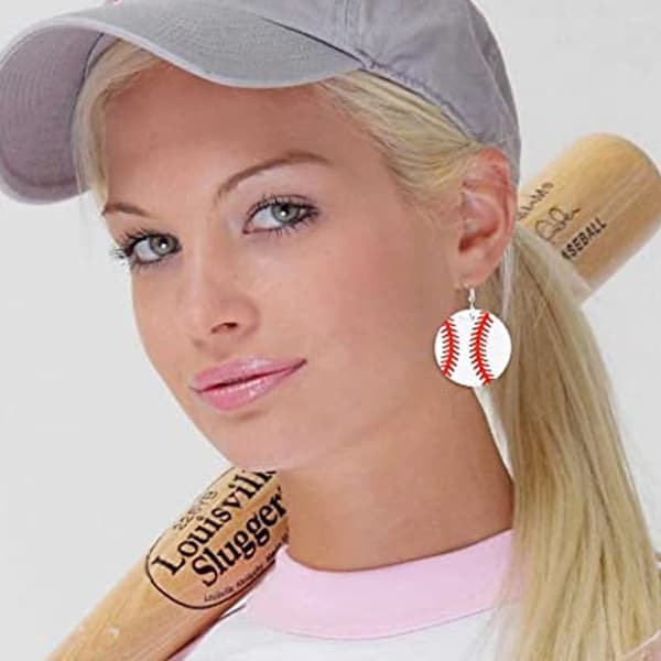 Baseball Læder Øreringe til Kvinder - Letvægts og Dangle
