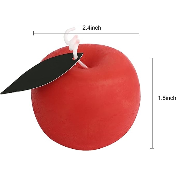 Æbleformet duftlys, sød frugtaroma sojavoks dekorativt lys til Tab red apple