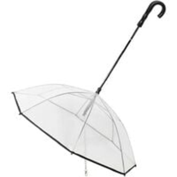 1 stk Hundeparaply Vandtæt paraply Pet Transparent Paraply med snor til udendørs Transparent A