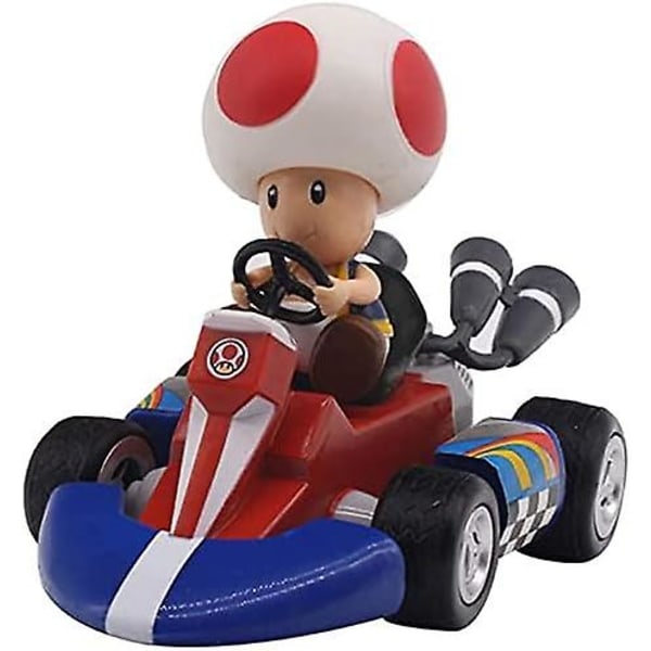 10 stk Super Mario Bros Kart Pull Back Biler Motorcykel Luigi Yoshi Toad Princess Peach Donkey Kong 2,5 tommer til børn+ gave (10 stk)