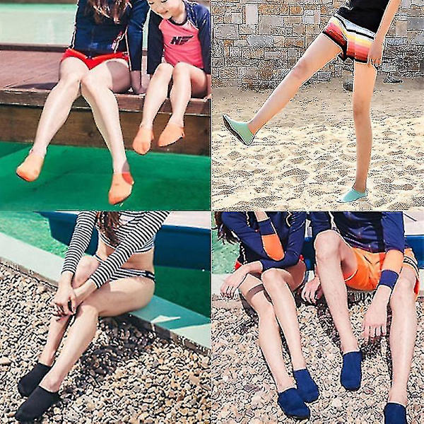 Unisex vannsko svømming dykking sokker sommer aqua strand sandal flat sko sjøkanten sklisikker sneaker sokker tøffel Orange 38-40 XL