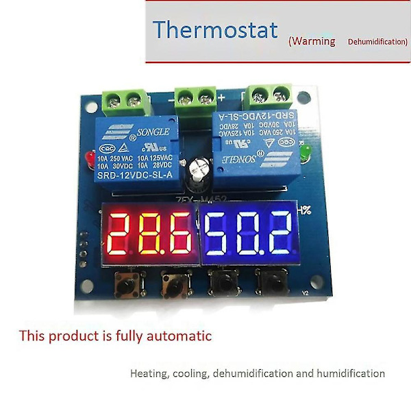 XH-M452 Temperatur- og Luftfugtighedskontrolmodul Digital Display Dobbelt Udgang, Automatisk Konstant Tem