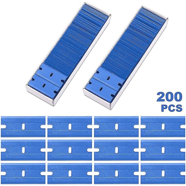 200stk Skrapere Barberbladsett Dobbelkant Plastblader Metallblad For