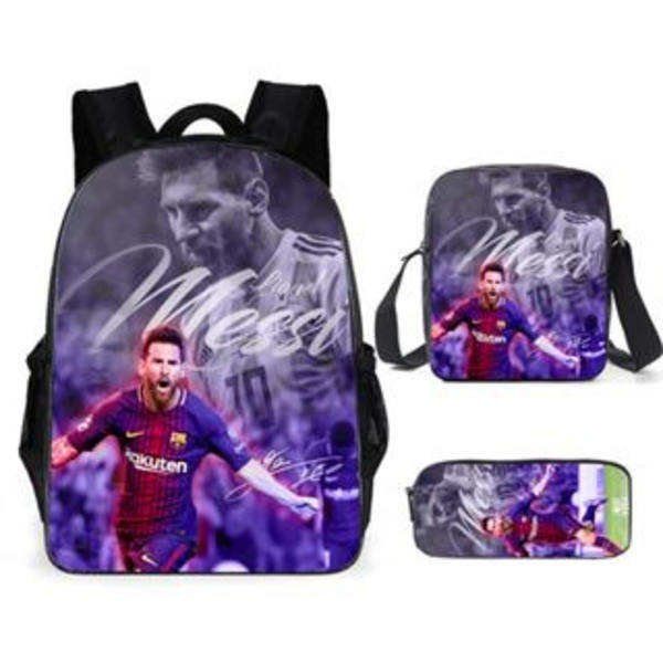 3 kpl/setti jalkapallo tähti reppu opiskelija koululaukku 21 backpack