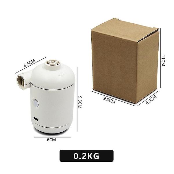 Mini Luftpumpe for Oppblåsbare - Elektrisk Bærbar Luftmadrasspumpe | Mini USB Oppladbar Luftpumpe