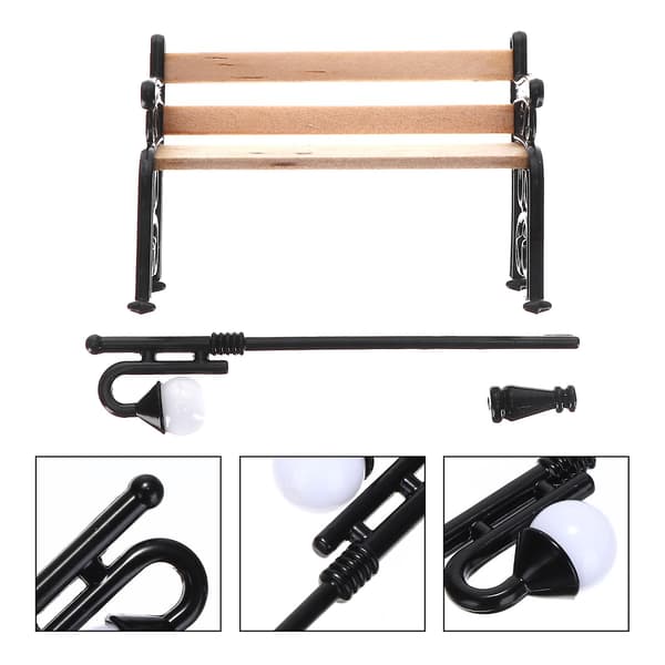 Lekebarn Mini Hage Sofa Miniatyr Gatelys Mini Dol