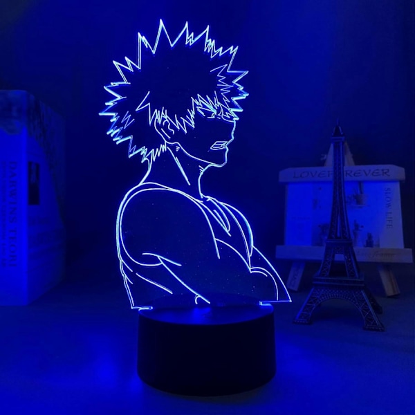 3D LED-illusionlampa nattlampa Bakugo Katsuki 3D-lampa Anime My Hero Academia lampa för barn sovrumsdekoration Bakugo Katsuki LED nattlampa födelsedagspresent