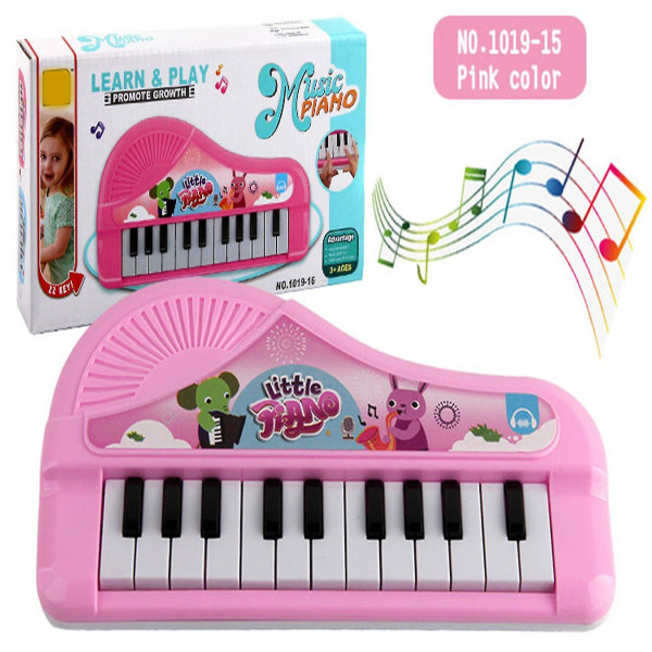 Børns klaver elektrisk keyboard, baby mini klaver legetøj med 22 tangenter, musikalsk