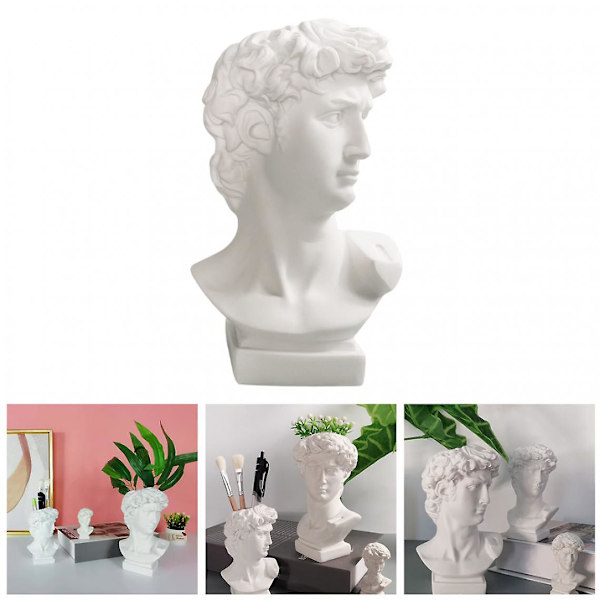 David Hode Plantepot Blomster Vase Dekorativ Byst Statue Planter 11,5 Cm
