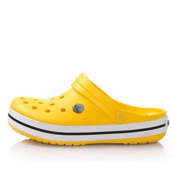 Tykke såle strandsko sandaler sklisikre hullsko for menn og kvinner yellow 41