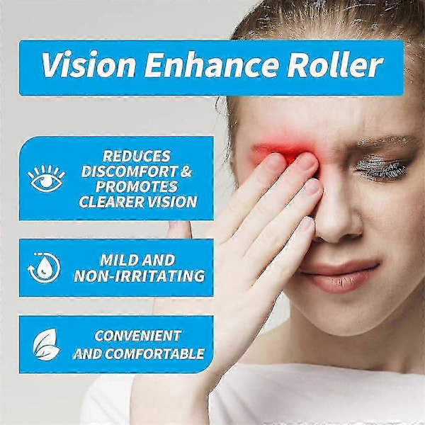 Vision Enhance Roller, Oftalmisk Vision Enhance Roller, Forbedrer Visuell Klarhet, Lindrer Øyeanstrengelse, Vision Enhance Roller For Kvinner Menn