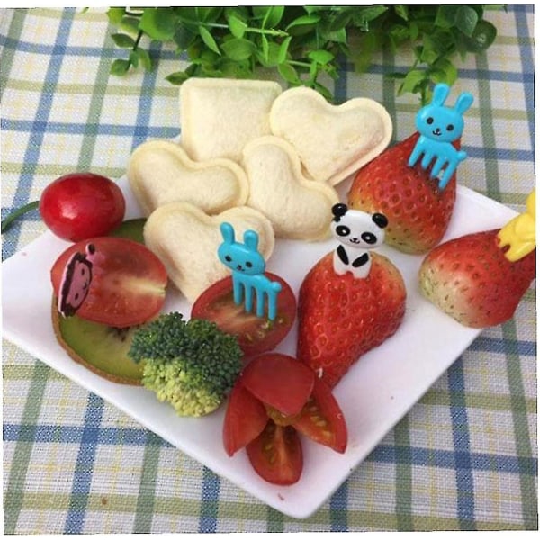 Sandwichform, DIY-kjeksreduser, mini hjerteform Bento-boks Toastbrødskiveform, rosa 1 stk