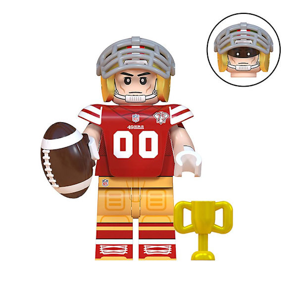 8 st Rugby Player Series Byggklossar Mini Actionfigurer Leksaker Fans Gåvor Barn Pojkar Flickor