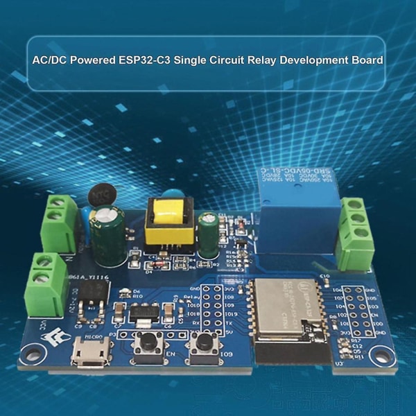 AC/DC-virtalähde Wifi Bluetooth Yksi Relae-moduuli Esp32-c3 Relae-kehityskortti