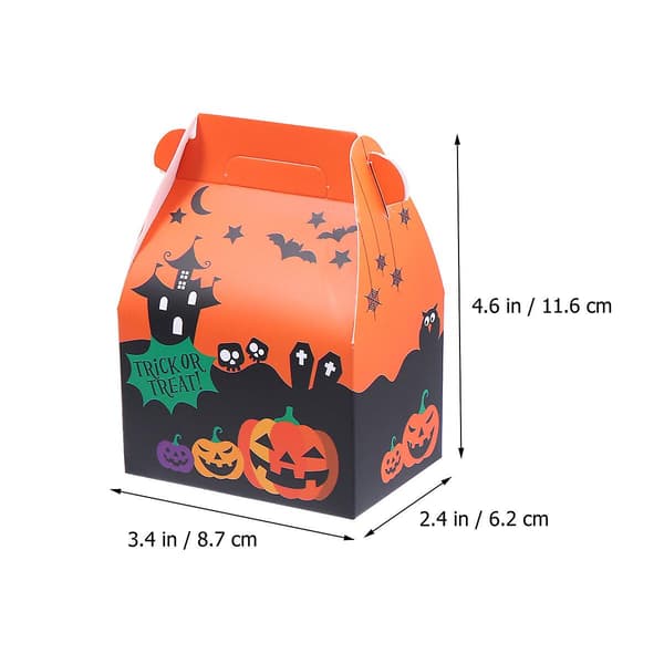 10 stk. Halloween bærbare pakkeæsker græskar spøgelse slik C