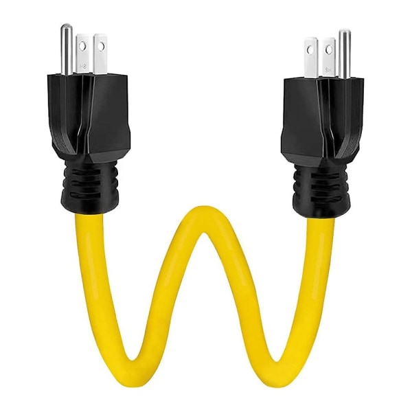 Hannforlengelse, Rv & Generator Adapter Cord, 5-15p For Transfer Switch, 12awg 125v Dobbel Hann