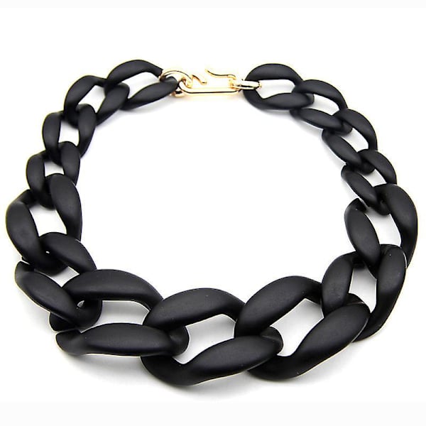 Chokerhalsband för kvinnor, Acryl, Tjock Kedja, Statement-Länk, Stort Mode