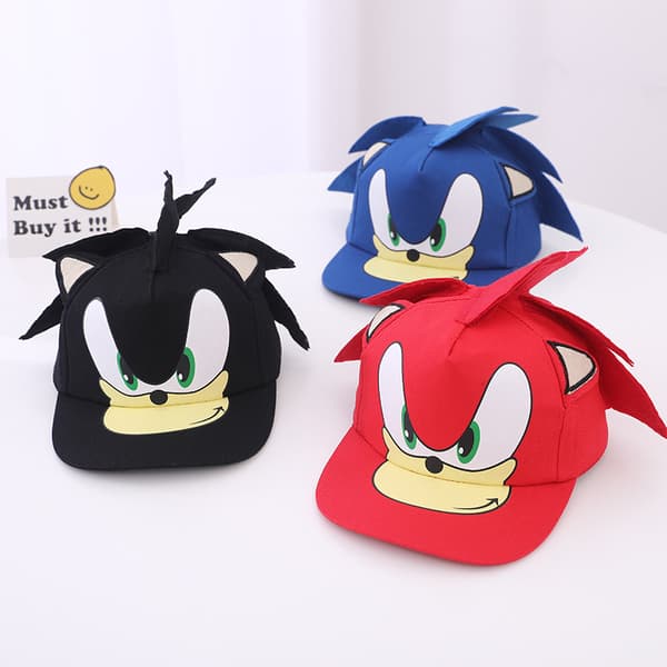 Söt tecknad mössa Sonic The Hedgehog mössa Net style