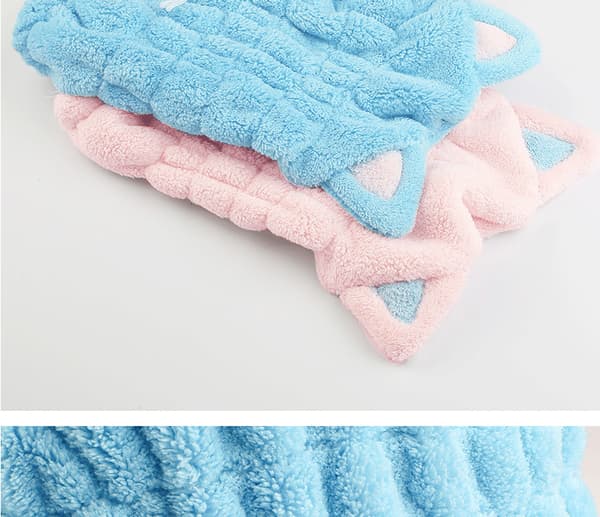 2 stk. Ultra absorberende hår hurtig tørrende håndklæde mikrofiber hår tør wrap