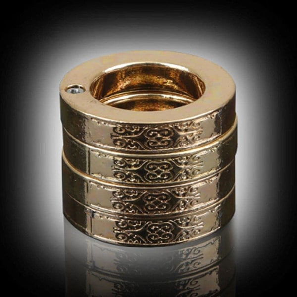 Emergency Self-Defense Ring Rescue Survival Window Fashion Breaker Smycken Round silver