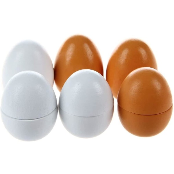 Eggsett med tre-egg, pakke med 6