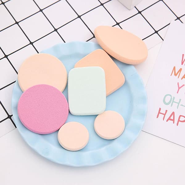 7-pack Makeup-svampar, Kombinationsset, Torrt & Våt, Dubbelanvändning