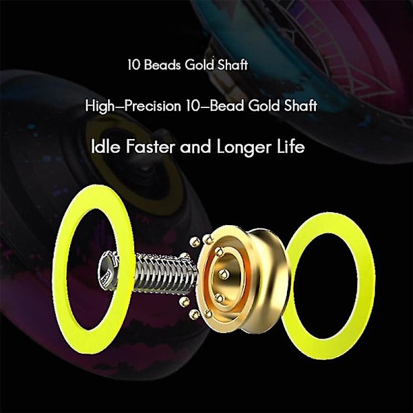 Professionel Yoyo Uresponsiv Yoyo 10 Kugle Yoyo Til Avancerede Spillere Børn Begyndere, 5