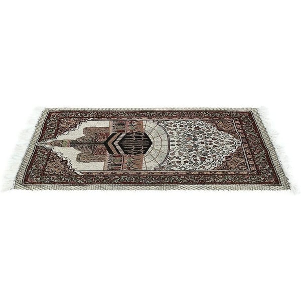 Muslimsk og muslimsk mønster broderet bønnetæppe 110 X 65cm Crday gave