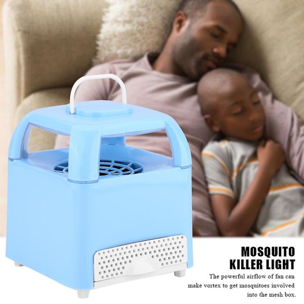 Säker Elektronisk USB UV-lampa Ljus Inomhus Myggdödare Buzz Fly Insekt Bug Killer (blå)