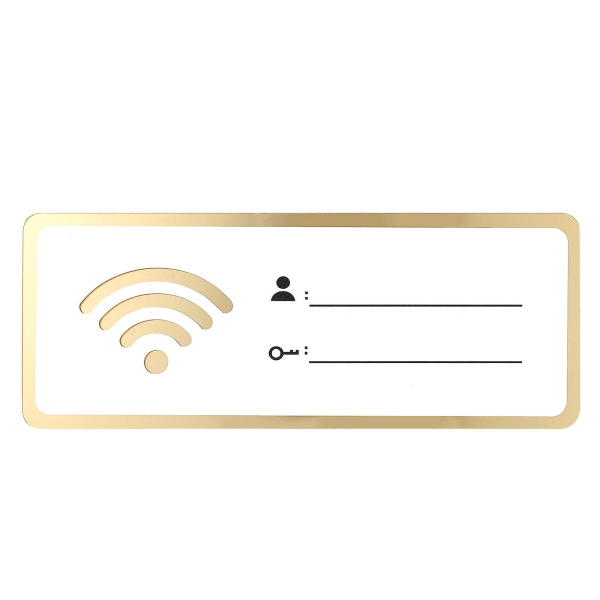 Vit skylt med wifi-lösenord, skylt för gästrum, utskrivbar wifi-skylt, hotell wifi-tavla, akrylskylt för wifi