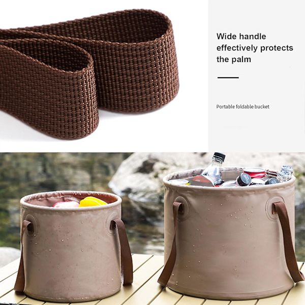 Hopfällbar Hink 2 Gallons Behållare Vikbar Vattenhink Bärbar Tvätthög för Utomhusresor Camping Fiske Trädgårdsbruk Bil tvätt 10l