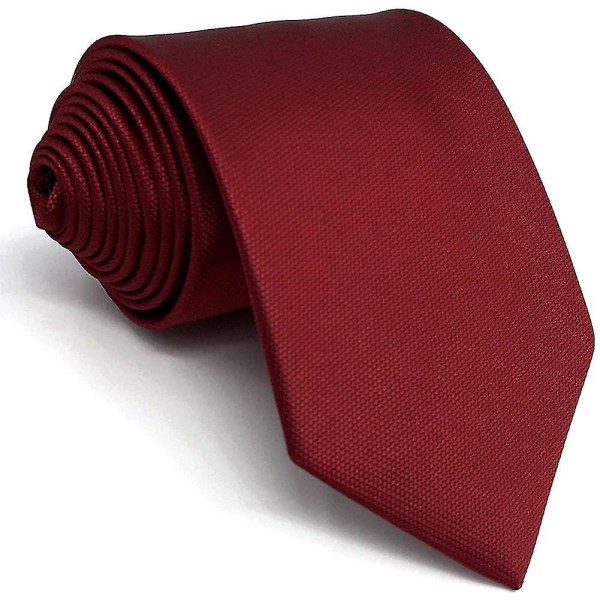 Ensfarge rød Burgund bryllup herre slips klassisk mote 98f5 | Fyndiq