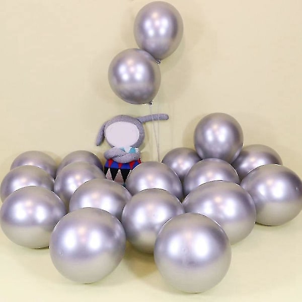 50 stk 10 tommers metalliske lateksballonger tykke krom blanke metallperleballong Globos for Party Deco