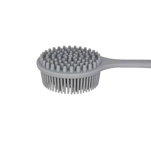 Mjuk Silikon Rygg Scrubber Dusch Bad Kroppsborste Med Lång