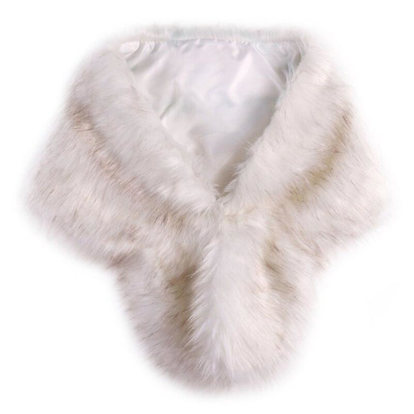 Vinter Elegant Dame Imiteret Pels Kappe Brude Imiteret Pels Frakke Kvinder Bryllup Sjal Aften Fest Wraps Slim Pels Skulder Kapper BBD S