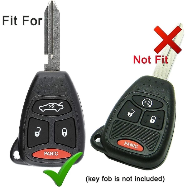 Silikoninen avaimenperän kaukosäätimen suojakotelo avaimeton kotelopidike Chrysler 200 300 Pt Cruiser Dodge Charger Magnum Durango Jeep Grand Cherokee Co