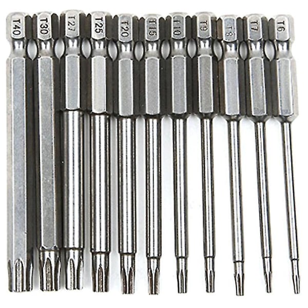 11 st 75 mm S2 stål Hex Torx skruvmejsel set bits handverktyg skruvmejsel skruvmejslar K